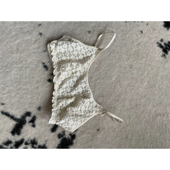 vintage 90s sheer unlined lace bralette - Picture 6 of 8